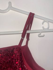 Sparkly Red Crop Top