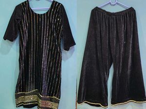 Pakistani Velvet Suit Set 2 Combo