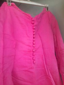 Baby pink kurti for women