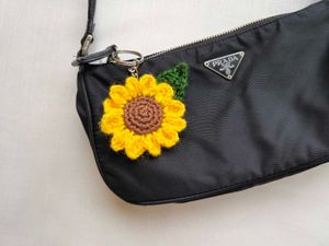 Crochet Sunflower Keychain