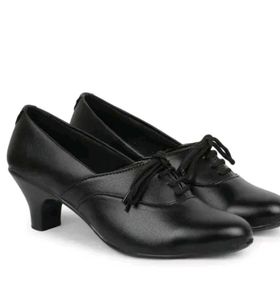 Classic Black Lace-Up Heels