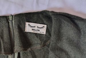 Olive Green Pinafore Dress