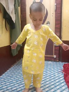 Yellow Shiney Salwar Suit