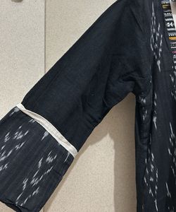 Elegant Black Printed Dress (Navaratri Special)