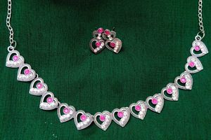 Heart Necklace & Earring Set