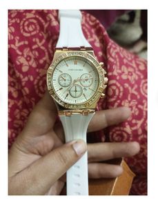 American Caliber White Band Watch (first Copy)