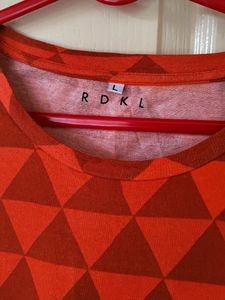 Orange, Geometric Printed Tshirt
