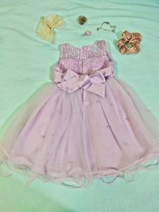 Lavender Barbie Dress For Baby