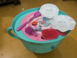 large Shopkins Shoppies Tea Party Set with dolls