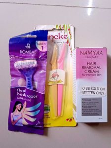 Face Razor+Body Razor + Free Hair Removal Cream