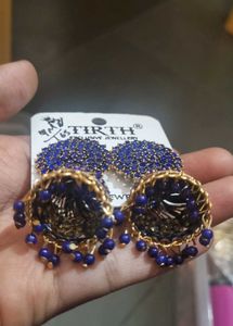 New navy blue earnings jhumka