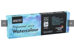 Brustro Watercolor Paint Set - 24 Half Pans