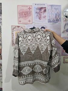 Patterned Button-Up Shirt