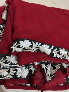 Elegant Maroon Saree