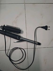 Curling Iron with Brush Attachment