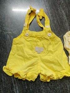 Unused Stylish Yellow Dress For Newborn