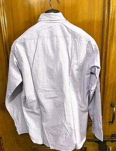 LAVENDER PRINTED TAILORED COTTON SHIRT 38