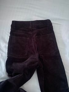 Black Corduroy Pants - High Waisted