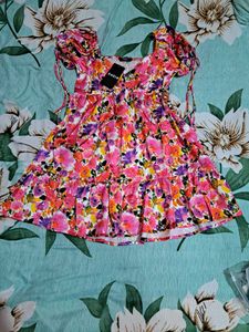 Shein sweetheart neck Puff Sleeve mini dress