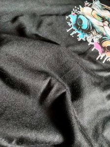 Black Tshirt With Cat Print