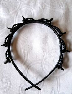 Double Layer Twister Plait Black Hairband