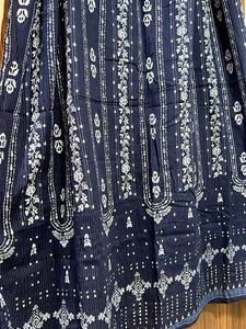 W Navy Blue Printed Dupatta