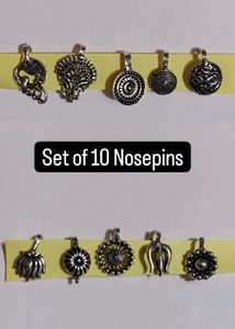Set Of 10 Nosepins