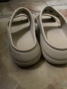 Beige Crocs Classic Clogs
