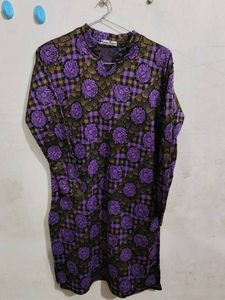 New Woolen Kurti Purple