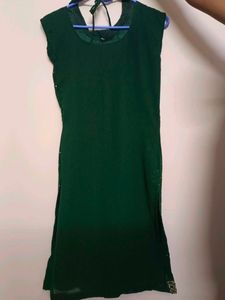 Gorgeous Green &amp; Gold Ethnic Dress