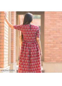 A Dress With Blue Floral Print