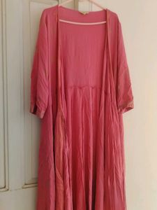 Global Desi Pink Wrap Maxi Dress