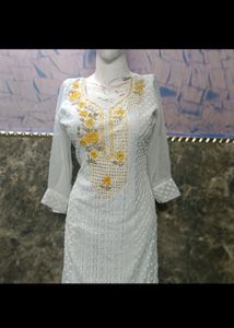 Kurta Plazoo Set Chiken Kari Dizine