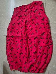 Red Patterned Sleeveless Top