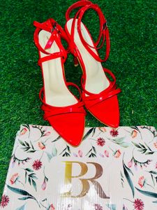 Red Strappy Heels