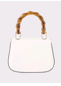 Iykyk White Bamboo Handle Sling Bag..