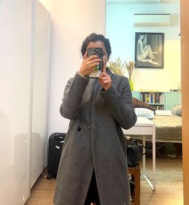 Zara Winter Formal Coat, Size XS, Gray, Fit