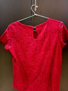 Red Floral Top