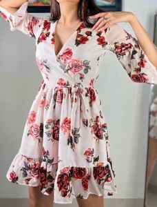 Beautiful White And Red Dress