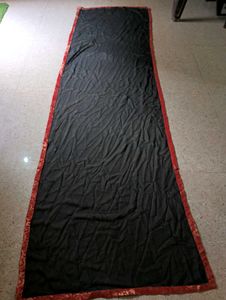 Black Duppatta Red Lace
