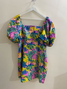 Tropical Print Dress