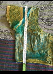 pure blue silk saree with Blouse