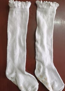 Beautiful White Western Socks.