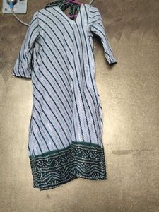 Striped Green Kurta