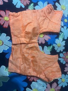 peach colour saree🌷