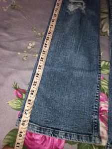 Straight Fit Denim Blue Jeans