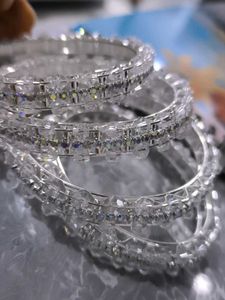 Crystal Beaded Bangles (Set of 4)