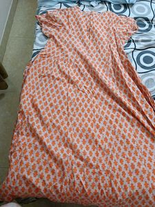 Orange Flared Kurta