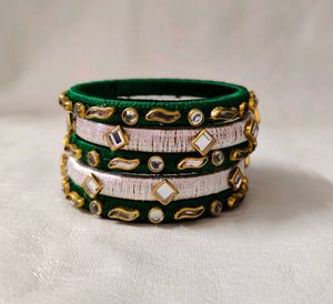 Thread Kundan Bangle.
