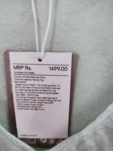 H&amp;M Mint Green Plain Casual Top (Women)